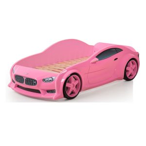 Кровать-машинка объемная EVO "БМВ" розовый