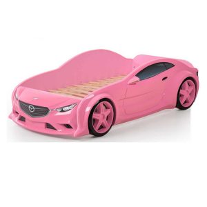 Кровать-машинка объемная EVO "Мазда" розовый
